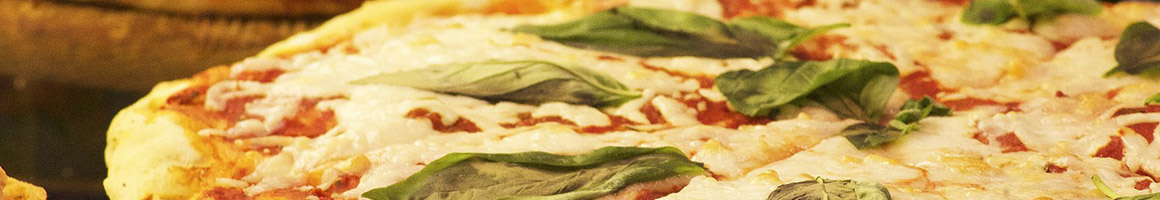 Eating Italian Pizza at Roma Pizza restaurant in Brooklyn, NY.